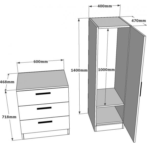 Cecilia skåp och byrå - Vit Cecilia skåp och byrå - Vit