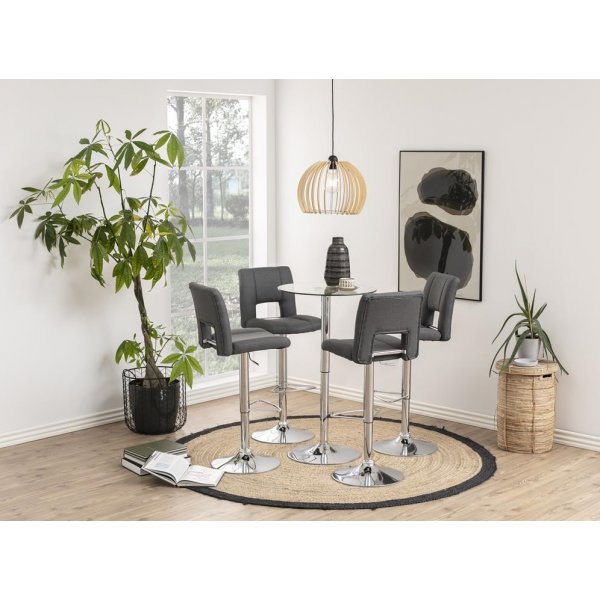 Burbank barbord (Höj och sänkbart) - Glas/krom Burbank barbord (Höj och sänkbart) - Glas/krom