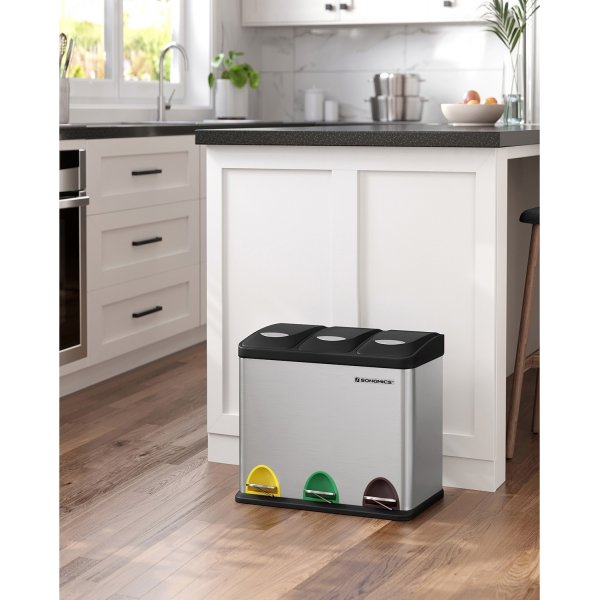 Maiken soptunna 24 l - Silver