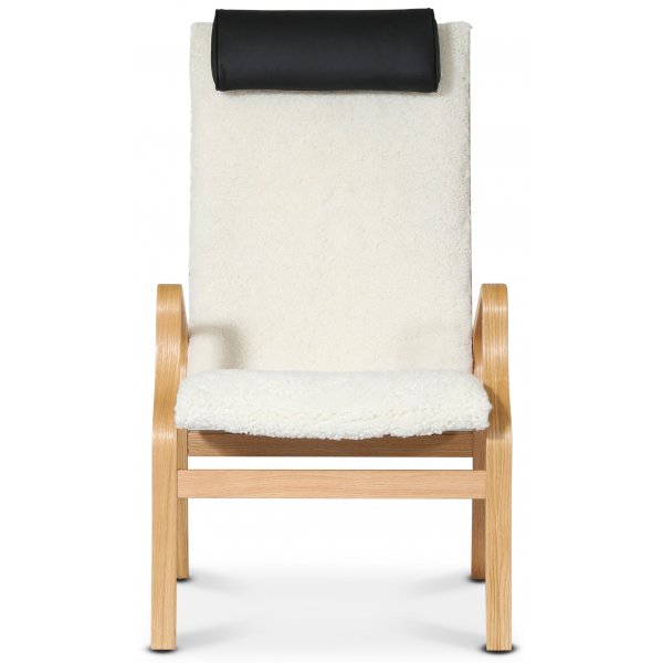 Lammet fåtölj i fårskinn scandinavian moonlight - Oljad ek Lammet fåtölj i fårskinn scandinavian moonlight - Oljad ek