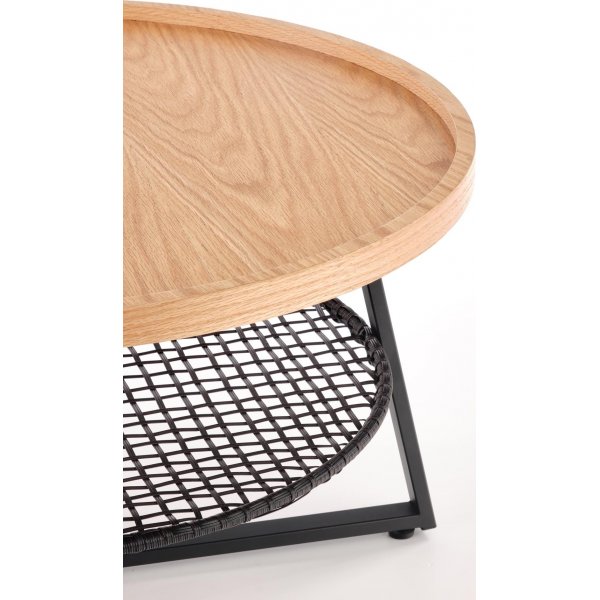 Table basse Valentin Ø80 cm - Chêne/noir Table basse Valentin Ø80 cm - Chêne/noir