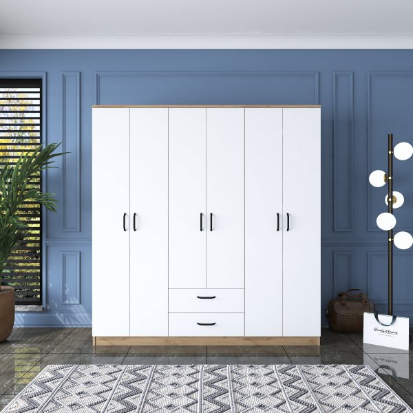 Armoire Baden 15 - Noyer/blanc Armoire Baden 15 - Noyer/blanc
