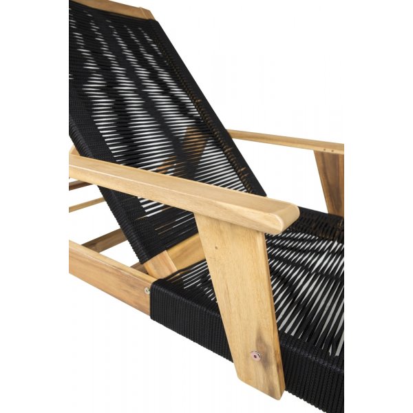 Little John solsäng - Svart/natur Little John solsäng - Svart/natur