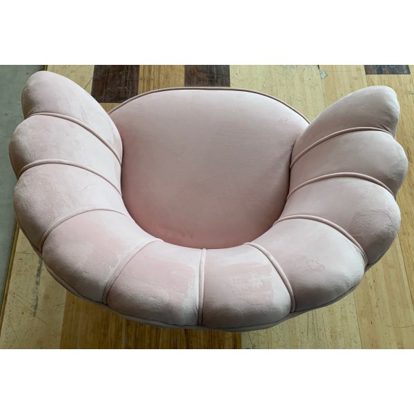 Snäckan fåtölj - Rosa sammet / Mässing Snäckan fåtölj - Rosa sammet / Mässing