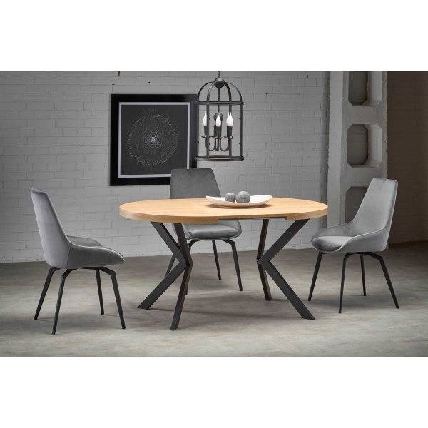 Table  manger Nastro 100-250 cm - Chne/noir