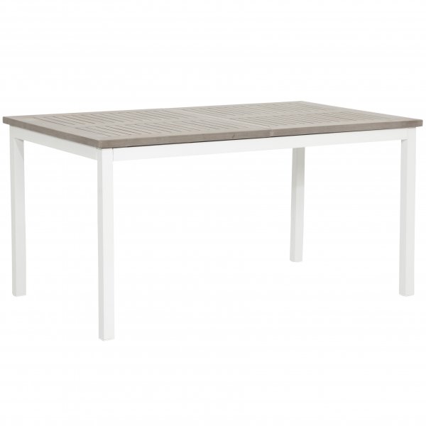 Alfa bord med butterfly - Vitt stativ - Gr aintwood