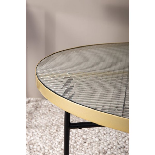 Judy soffbord Ø98 cm - Svart/mässing Judy soffbord Ø98 cm - Svart/mässing