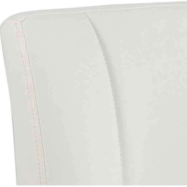 Sylvia barstol - Vit PU