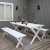 Scottsdale utegrupp bord 190 cm inkl 2 st sittbnkar -Vit