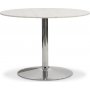 Plaza runt matbord 106 cm - Vit marmor / krom
