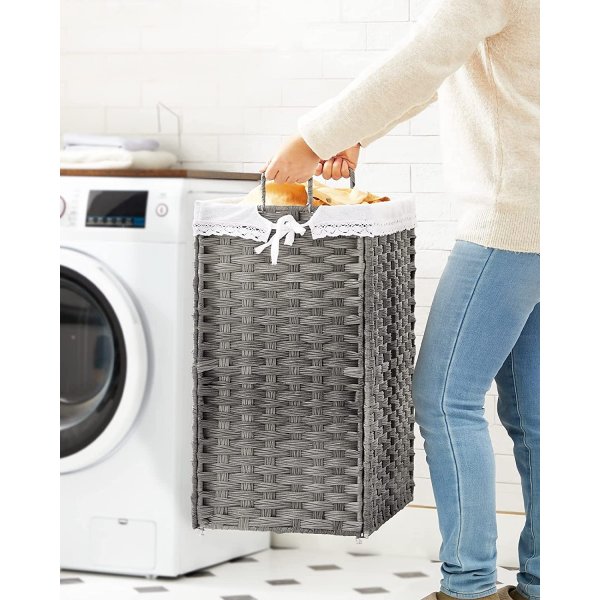 Panier à linge Henrietta 70 l - Gris Panier à linge Henrietta 70 l - Gris