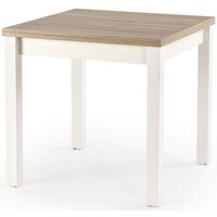 Yaritza utdragbart matbord 80-160 cm - Vit/Sonoma ek Yaritza utdragbart matbord 80-160 cm - Vit/Sonoma ek