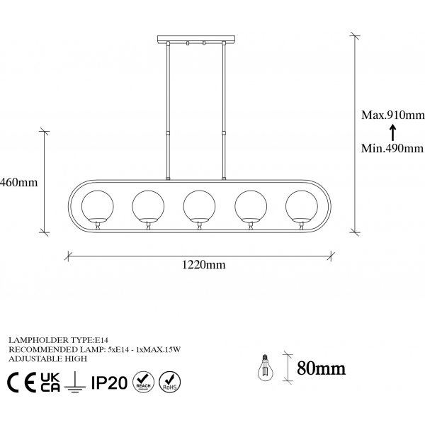 Plafonnier Klenod 10625 - Or