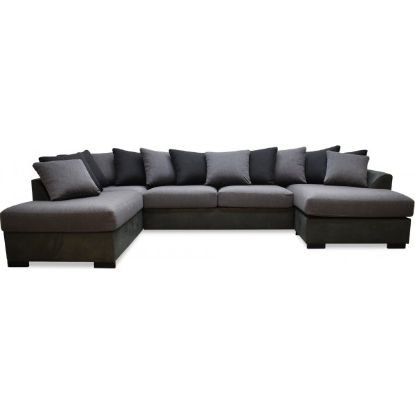 Delux U-soffa med ppet avslut vnster - Multi