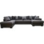 Delux U-soffa med ppet avslut vnster - Multi