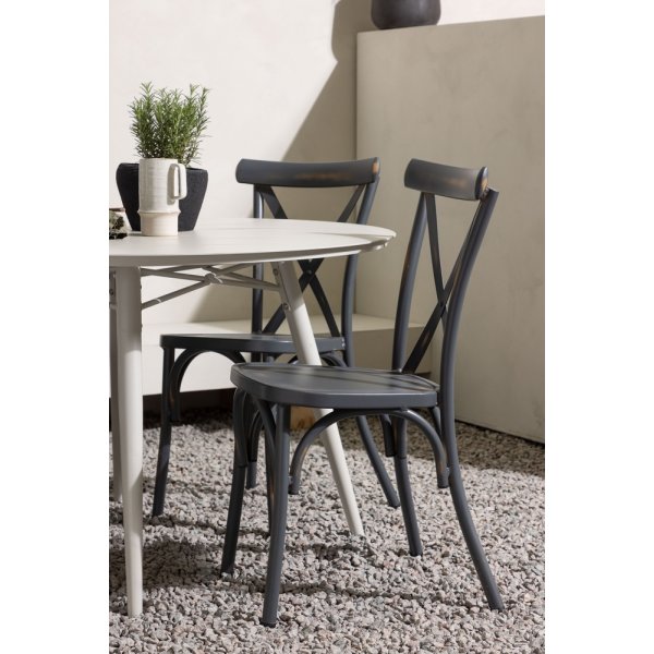 Lina utematgrupp med 4 st Peking stolar - Beige/Mörkgrå Lina utematgrupp med 4 st Peking stolar - Beige/Mörkgrå