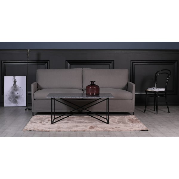 Depart 3-sits soffa med avtagbar klädsel - Gråbrun (Linnetyg) Depart 3-sits soffa med avtagbar klädsel - Gråbrun (Linnetyg)