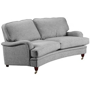 Howard Luxor svängd 3-sits soffa 195 cm - Inari 91 - Ljusgrå, Kallskum WE30 med silikonfibrer