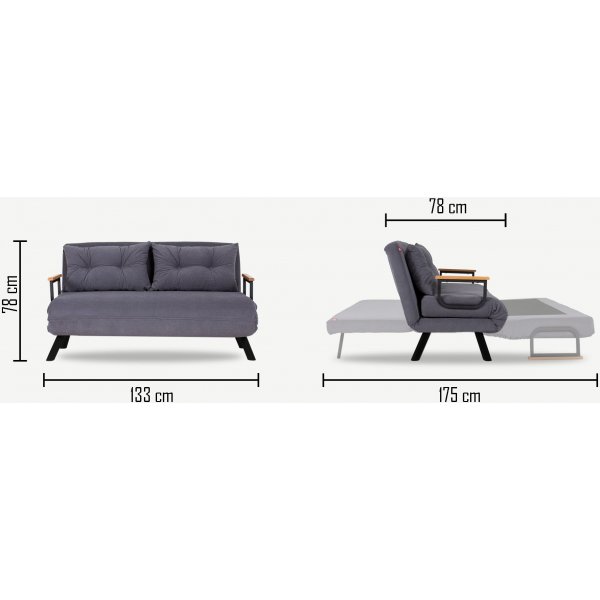 Sando 2-sits bäddsoffa - Cream Sando 2-sits bäddsoffa - Cream
