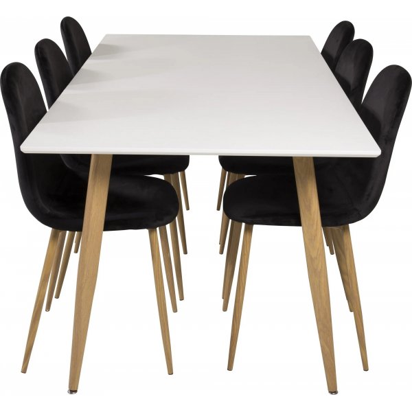 Bridge matbord 180 cm - Vit/ek Bridge matbord 180 cm - Vit/ek