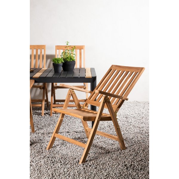 Togo utematgrupp med 4 st Kenya stolar - Svart/Teak Togo utematgrupp med 4 st Kenya stolar - Svart/Teak