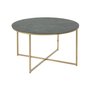 Alisma soffbord 80 cm - Grn/guld
