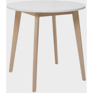 Table  manger Keita 80 cm - Blanc/chne sonoma