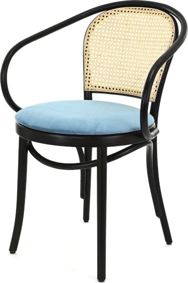 No 30 karmstol med rottingrygg - Valfri färg på stomme och klädsel No 30 karmstol med rottingrygg - Valfri färg på stomme och klädsel