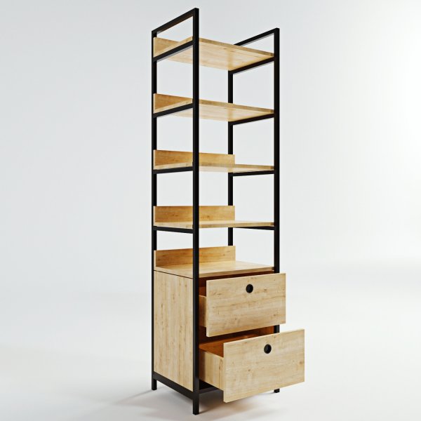 Abludo hylla med lådor - Ek Abludo hylla med lådor - Ek