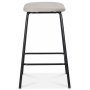 Shelby barstol - Grbeige sammet / svart