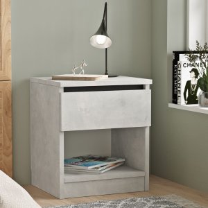 Table de chevet Luvio 26 - Argent/noir