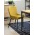 Chaise de salle  manger Boss en tissu boucl jaune