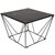 Cube Soffbord 65 x 65 cm - Glas/svart