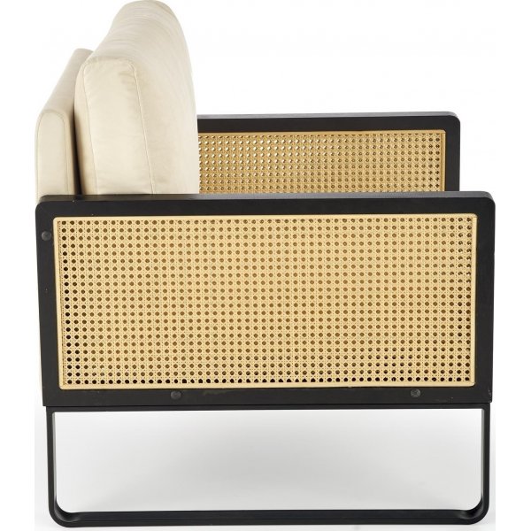 Fauteuil Ilario - Noir/beige Fauteuil Ilario - Noir/beige