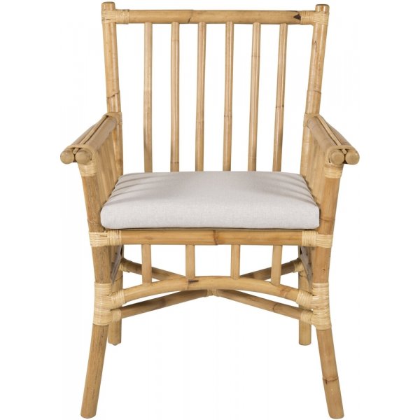 Fauteuil en cannage - Gris Clair/Naturel Fauteuil en cannage - Gris Clair/Naturel