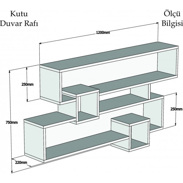 Karen wandplank - Walnoot/wit