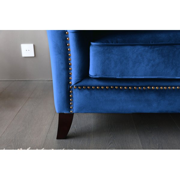 Ftlj bl Chesterfield - Milton + Textilrengring fr mbler