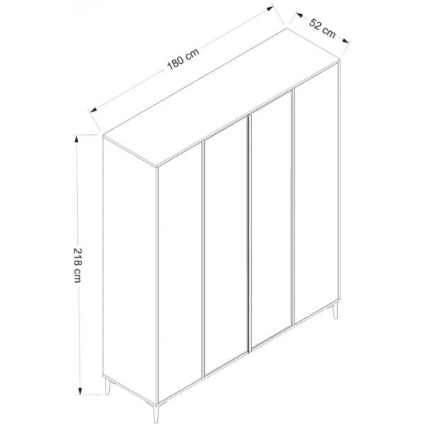 Armoire élévatrice 180 x 52 x 218 cm - Blanc Armoire élévatrice 180 x 52 x 218 cm - Blanc