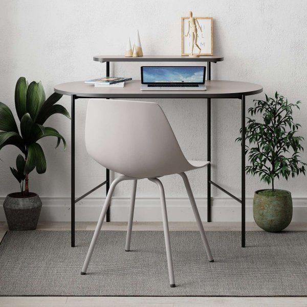 Lob skrivbord 100x72 cm - Ljus mocka