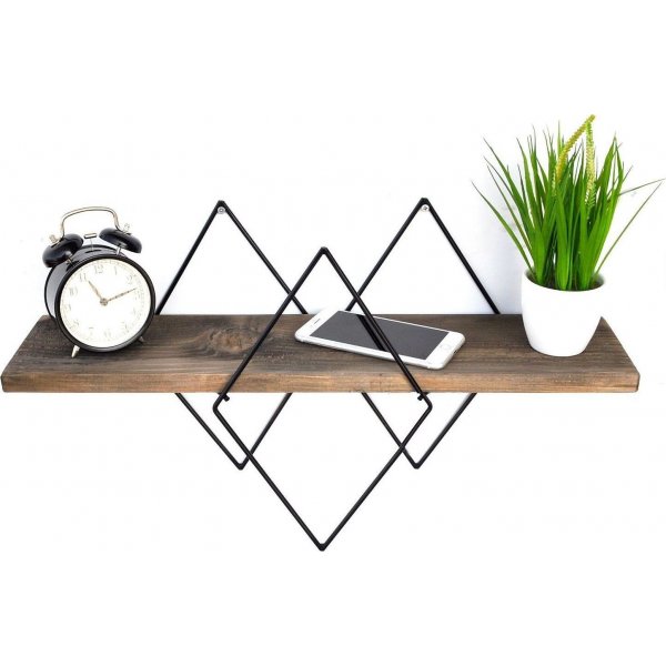 Walter wandplank 33 - Walnoot/zwart Walter wandplank 33 - Walnoot/zwart