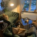 Kundbild New Haven golvlampa - Svart/guld