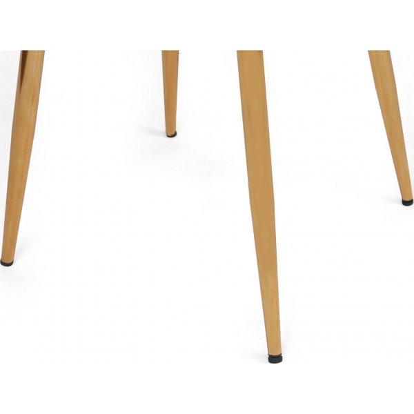 Jill eetkamerstoelen set - Lichtbruin/goud Jill eetkamerstoelen set - Lichtbruin/goud