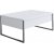 Table basse Lux 90 x 60 cm - Blanc/argent