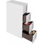 Armoire Abatur 83 cm - Blanc/marron
