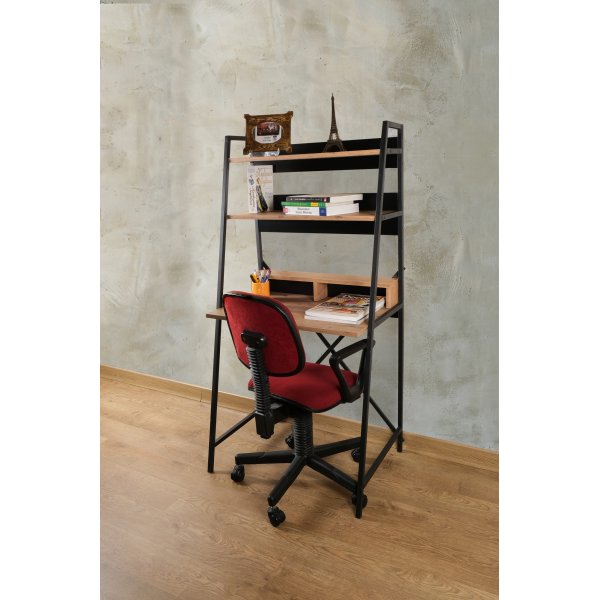 Etagre de bureau Rona 76 x 55 cm - Pin/noir