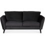 Country 2-sits soffa - Antracitgr (sammet)