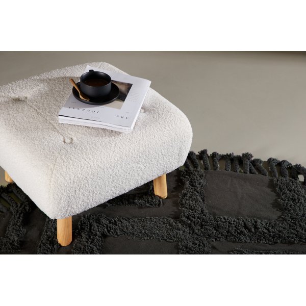 Salina sittpuff - Vit teddy Salina sittpuff - Vit teddy