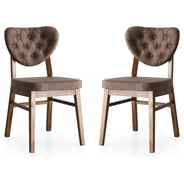 Elma matstol 2-pack - Brun Elma matstol 2-pack - Brun