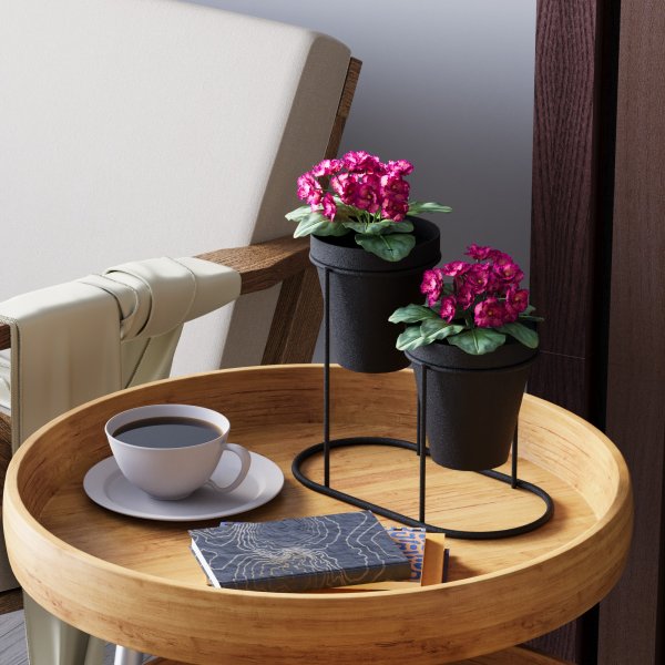 Plato 15 pots - Noir Plato 15 pots - Noir