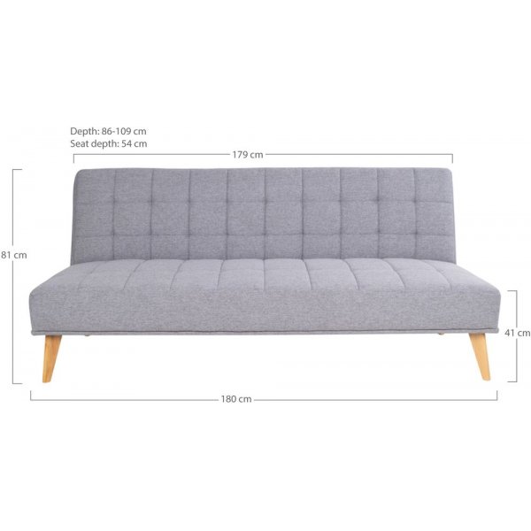 Oxford Bäddsoffa - Ljusgrå/björk Oxford Bäddsoffa - Ljusgrå/björk